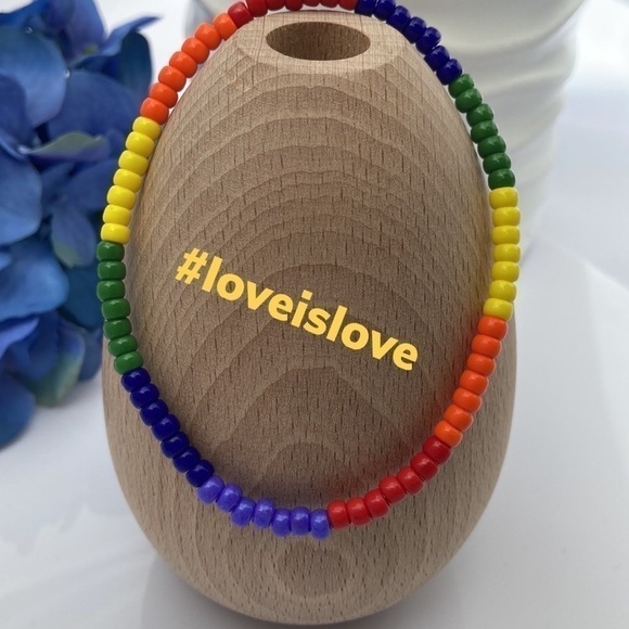 PRIDE Stretch Beaded Anklet 8.5 inch - Picture 9 of 9